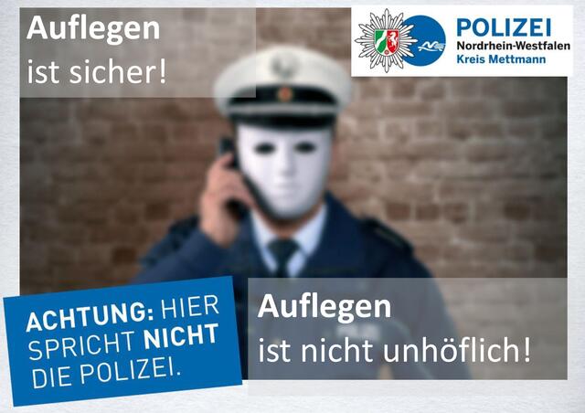 Trickbetrüger sind per Telefon und auf den Straßen auf der Jagd nach den Ersparnissen der Senioren. Foto: Polizei Kreis Mettmann
