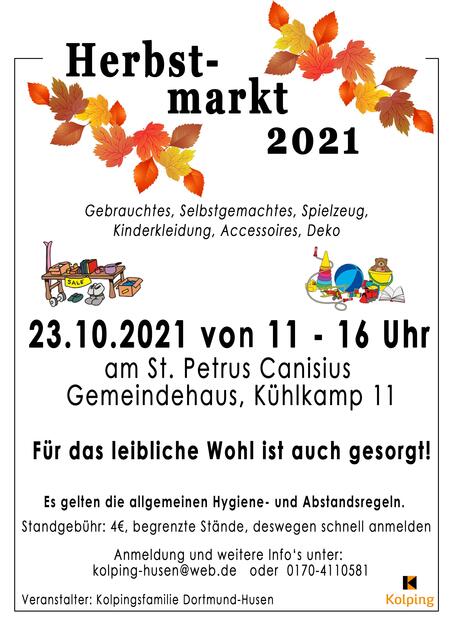 Mit diesem Plakat wird für den Herbstmarkt geworben.