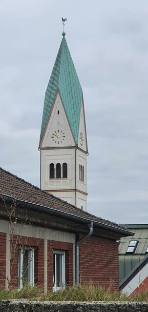 Blick von der Dachterrasse St. Barbara Ri. ev. ChristusKirche