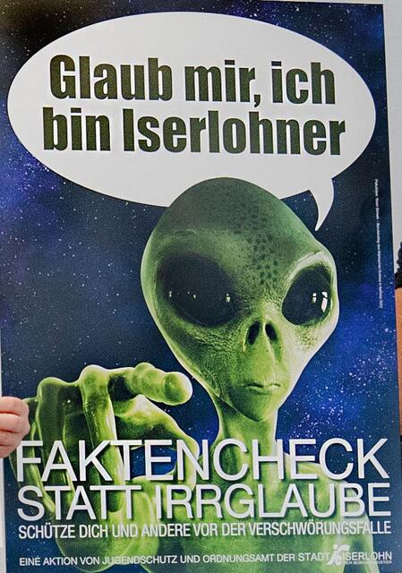 Das Siegerplakat von Yaren Simsek wird in Kürze im Iserlohner Stadtbild zu sehen sein.