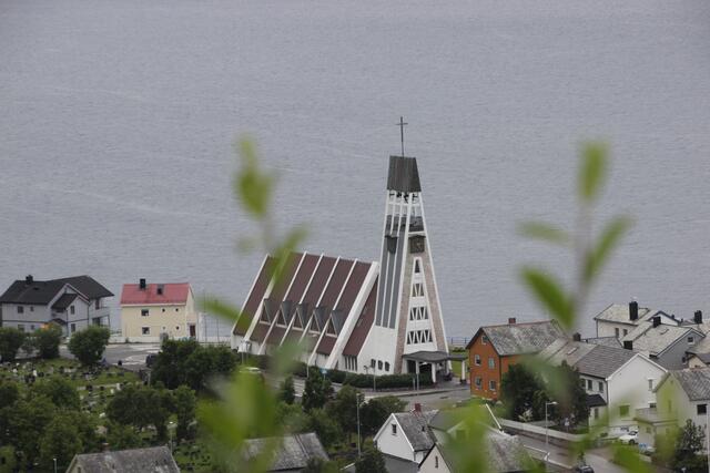 Aussicht vom Salen-Aussichtspunkt auf Hammerfest.