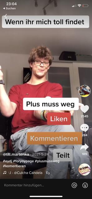 Immer auf der Jagd nach noch mehr Followern: Till Martenka auf TikTok. | Foto: Screenshot TikTok @till.martenka 