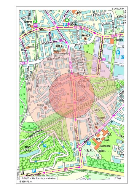 Ab 19.30 Uhr durfte sich im inneren Evakuierungsradius (250 Meter um den Fundort) niemand mehr aufhalten. Hiervon waren knapp 1.000 Anwohner betroffen.