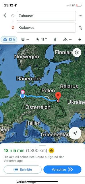 Fahrt an die ukrainisch-polnische Grenze. | Foto: Brinkmann