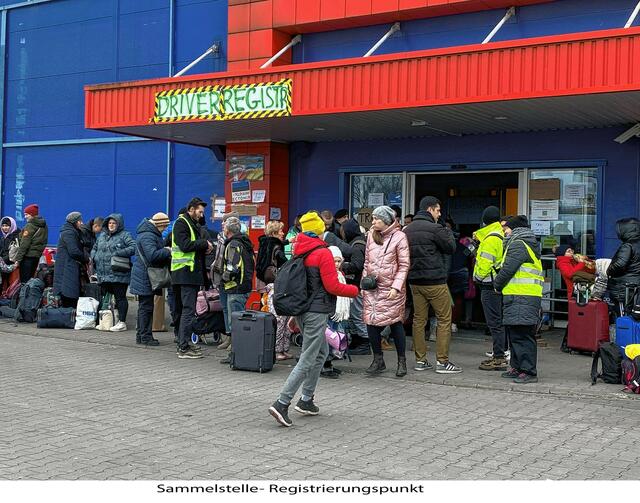 Sammelstelle-Registrierungspunkt. | Foto: Brinkmann