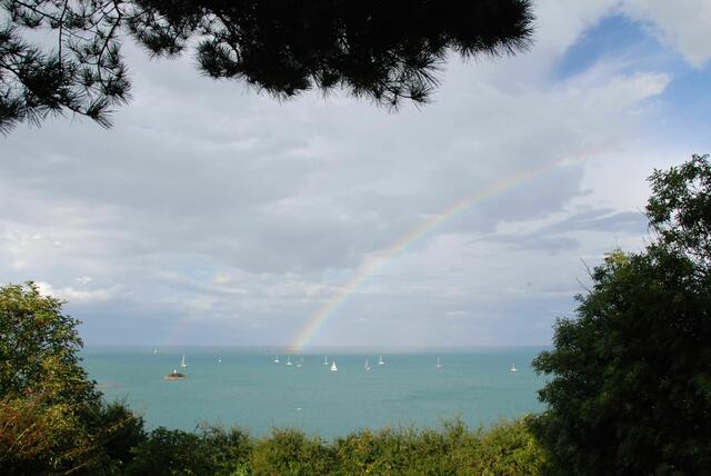 Regenbogen über dem Ärmelkanal bei Hillion, Frankreich | Foto: von mir