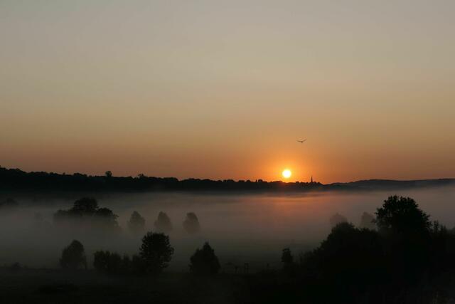 Sonnenaufgang über dem Ruhrtal bei Stiepel | Foto: von mir