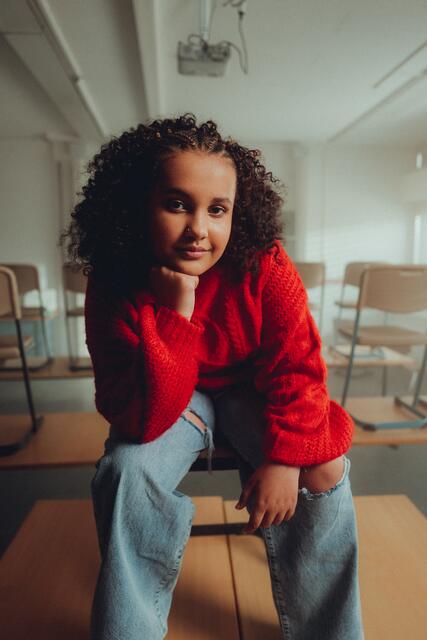 Fotoshooting in Rahels Klassenzimmer. Foto: Markus Haner
