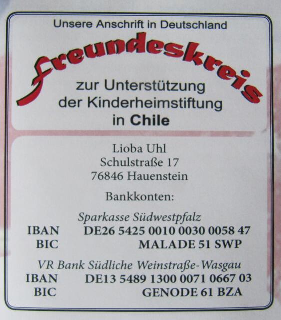 SPENDEN bitte für Chile!