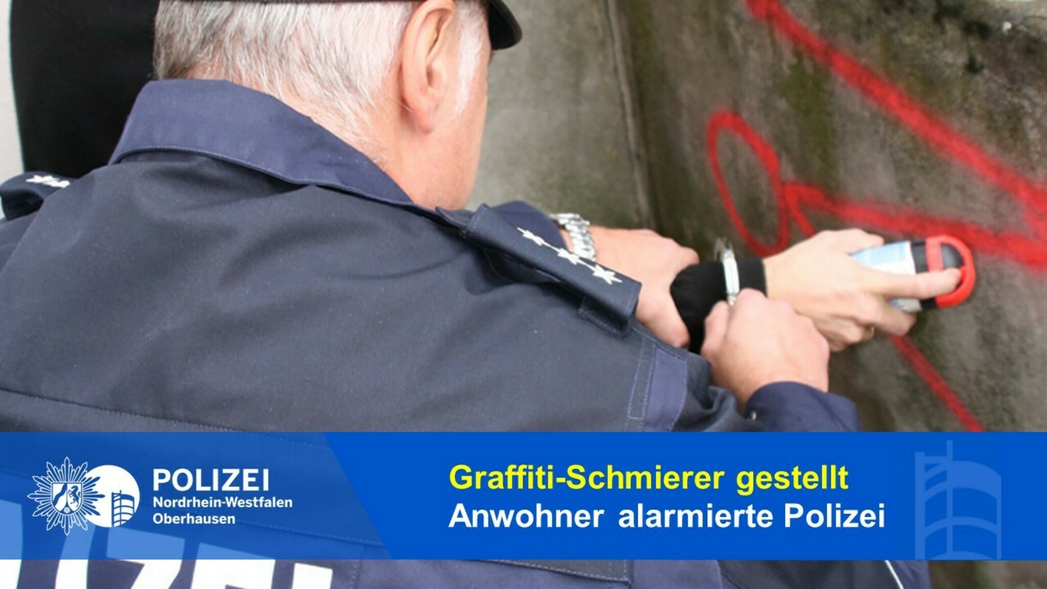 Aufmerksamer Anwohner ruft Polizei: Graffiti-Schmiererei verhindert ...