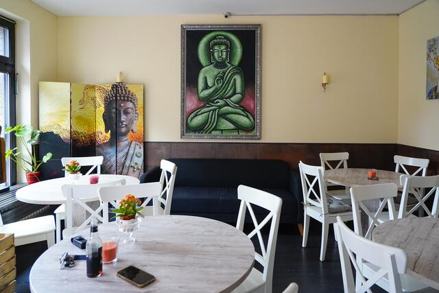 Speiseraum in Ralf Seegers "Helden Vegan Bistro" in Kranenburg, Große Str. 11