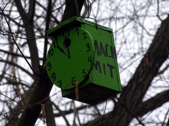 Die AnZahl der Nistkästen in der Aue ist im Winter erHeblich erhöht worden.