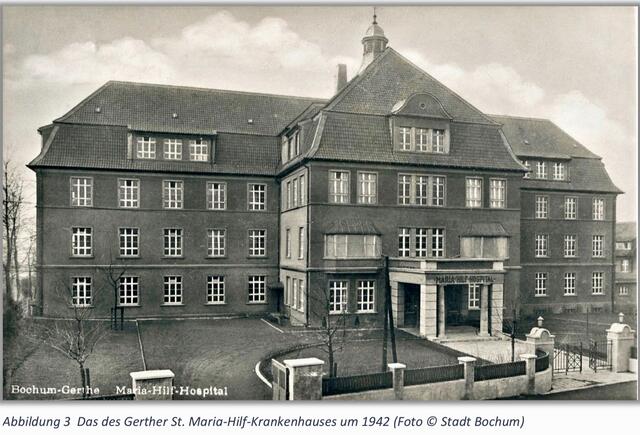 Das jetzige Gerther St. Maria-Hilf Krankenhaus von 1935, Foto von 1942 | Foto: Stadt Bochum - Ulrich Kind