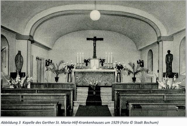Kapelle des Gerther St. Maria-Hilf Krankenhaus um 1929 | Foto: Stadt Bochum - Ulrich Kind