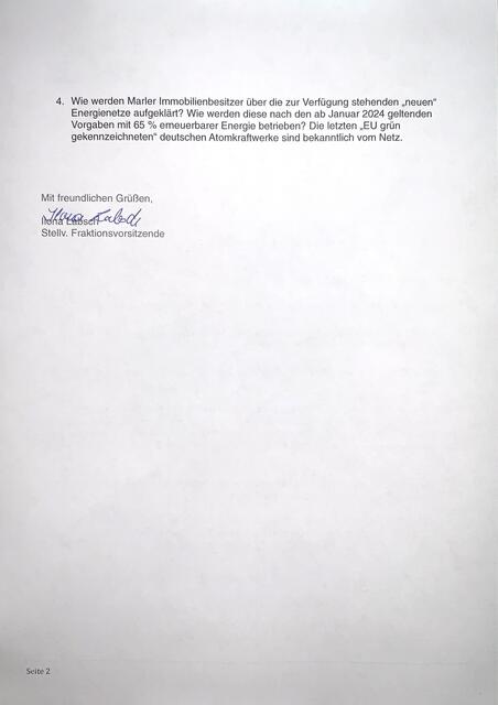 BÜNDNIS DEUTSCHLAND Anfrage Gebäudeenergiegesetz | Foto: BÜNDNIS DEUTSCHLAND - Bürgerfraktion Marl