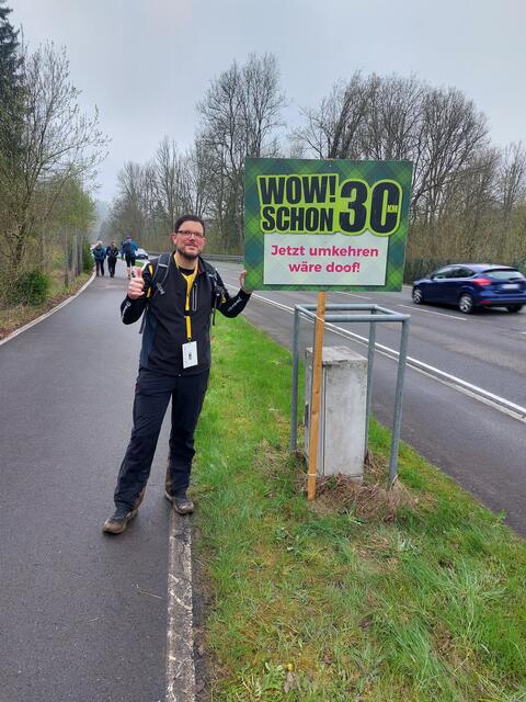 30 Kilometer! Gute Stimmung!