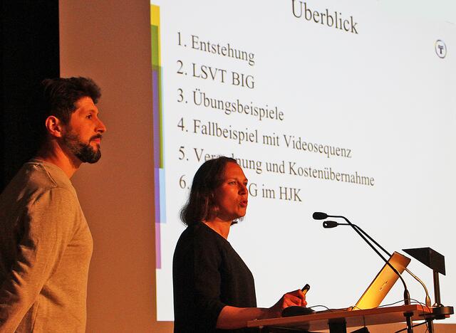 Was ist eigentlich BIG-Therapie? Und wer übernimmt die Kosten? Stanislav Smotritzki, Physiotherapeut 
und Vera Bieder, Ergotherapeutin 
Herz-Jesu-Krankenhaus, Münster-Hiltrup | Foto: © Jürgen Thoms 