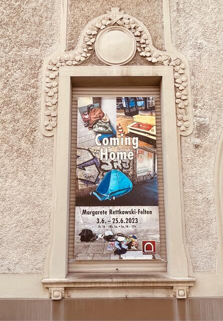 Banner an der RuhrGalleryMülheim | Foto: Designer Klaus Wiesel