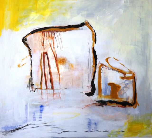 Der Dellplatz "Place of beeing" Malerei von Ute Huck in der Ruhr Gallery Mülheim | Foto: Mülheimer Kunstverein und Kunstförderverein KKRR