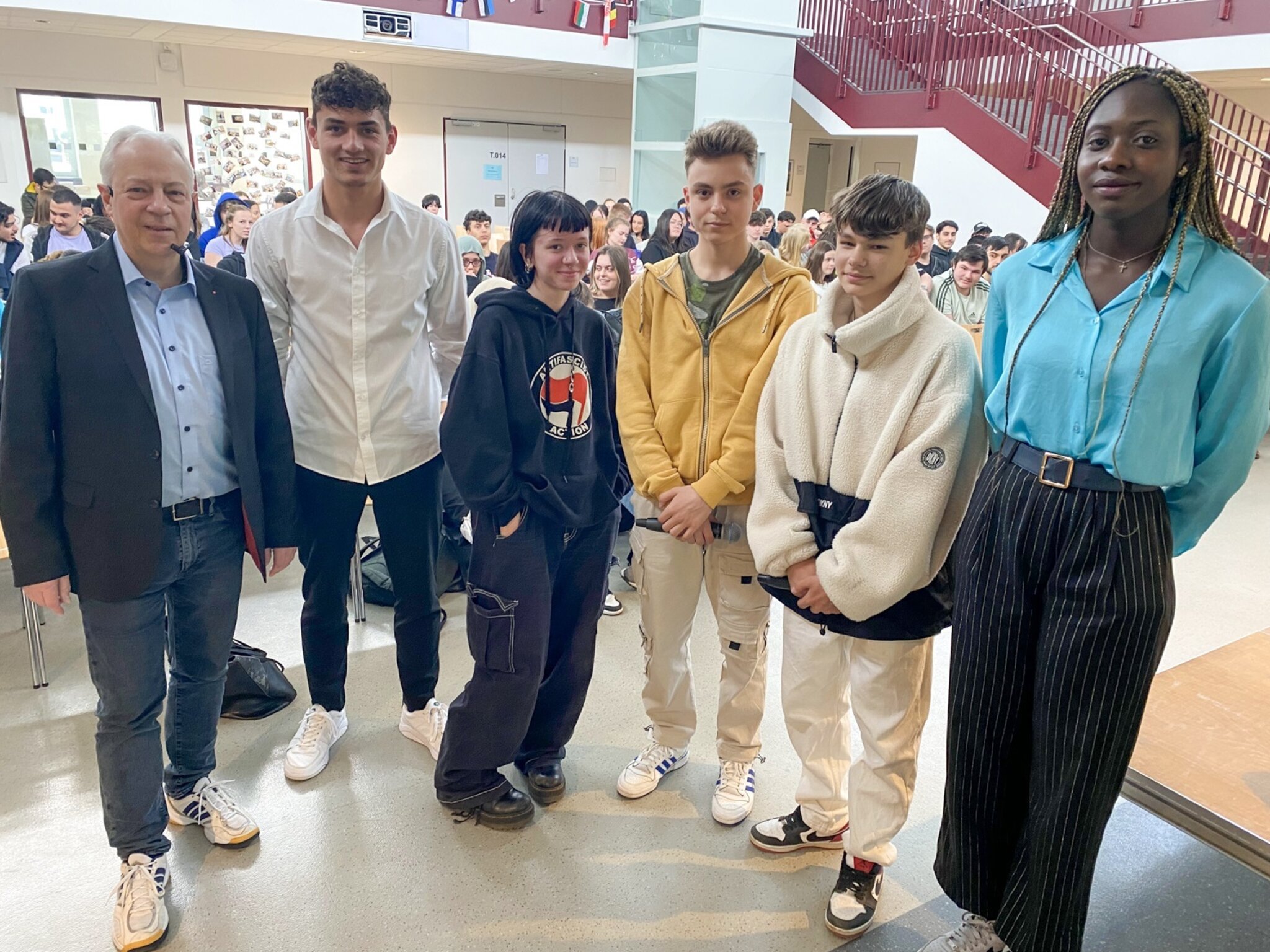 EUSchulprojekttag 2023 Markus Töns besuchte die Gesamt und