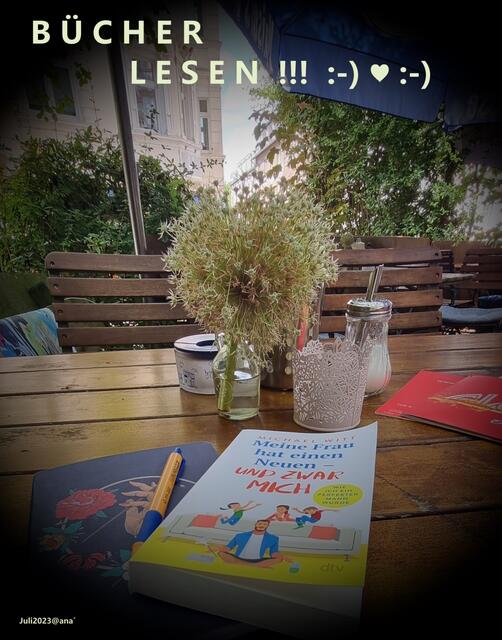 draußen an der frischen LUFT bei TAGESLICHT lesen.... macht besonders SPAß