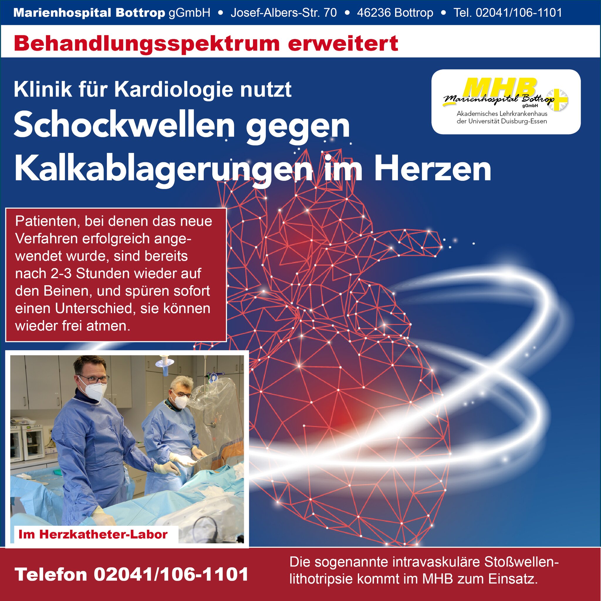 MHB informiert: Schockwellen gegen Kalkablagerungen im Herzen - Bottrop