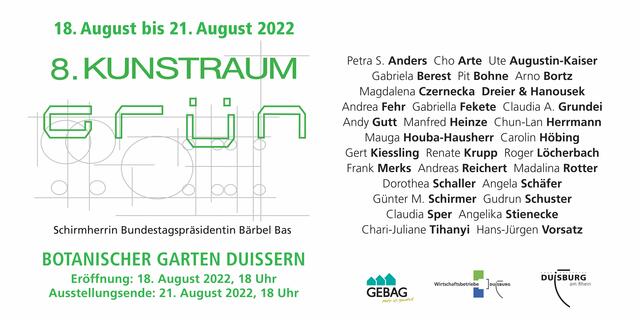 9. KunstraumGRÜN Botanischer Garten Duissern openair Kunstausstellung
