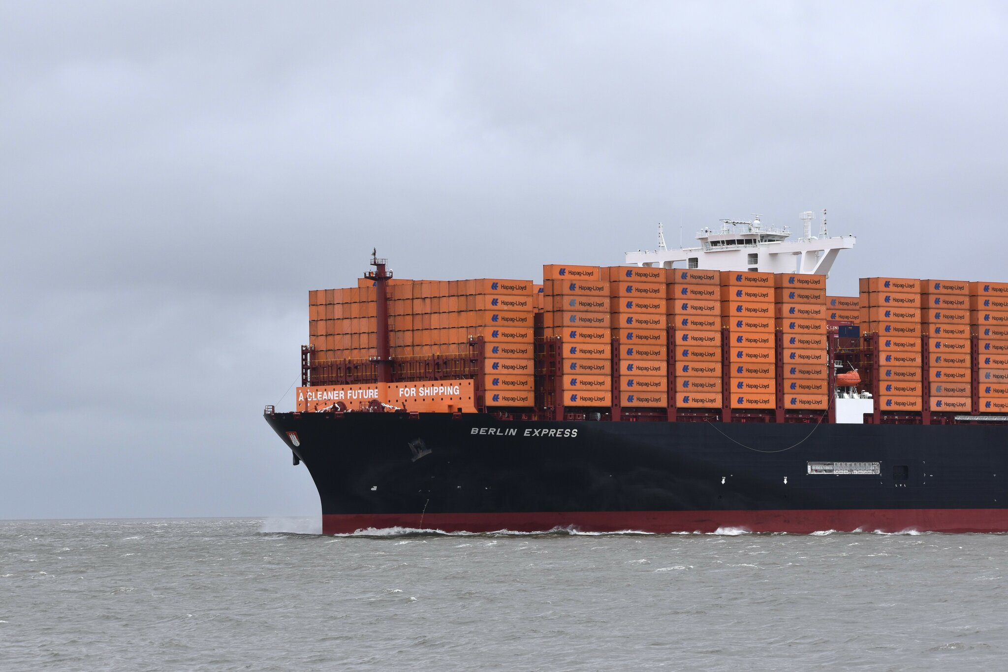 ONE Frachter Containerschiff Bausteine - Riesen Rosa Schiff Mit 1446 Teilen