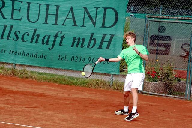 Julius Haus, eingesetzt an Position eins. Bei den Spielen der Westfalenligagruppe, beim Endspiel um die Westfalen-Meisterschaft, im Halbfinale und Endspiel der NRW-Meisterschaft siegte er in fünf von neun Einzelspielen.