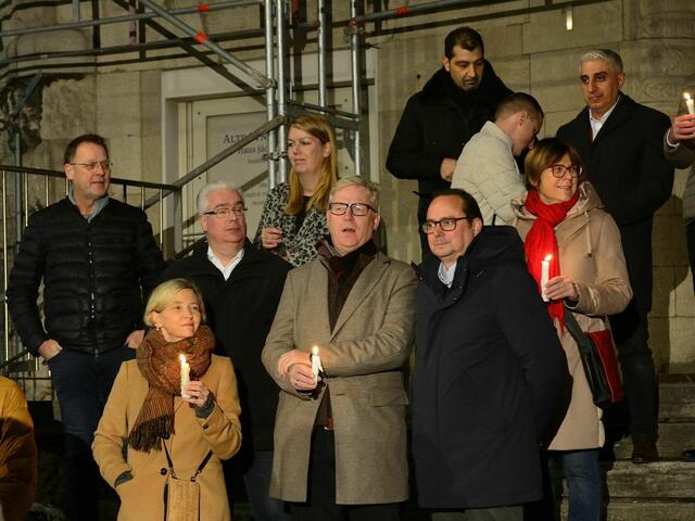 Polizeipräsident Andreas Stüve im Gespräch mit Oberbürgermesiter Thomas Kufen | Foto: Uwe Klein