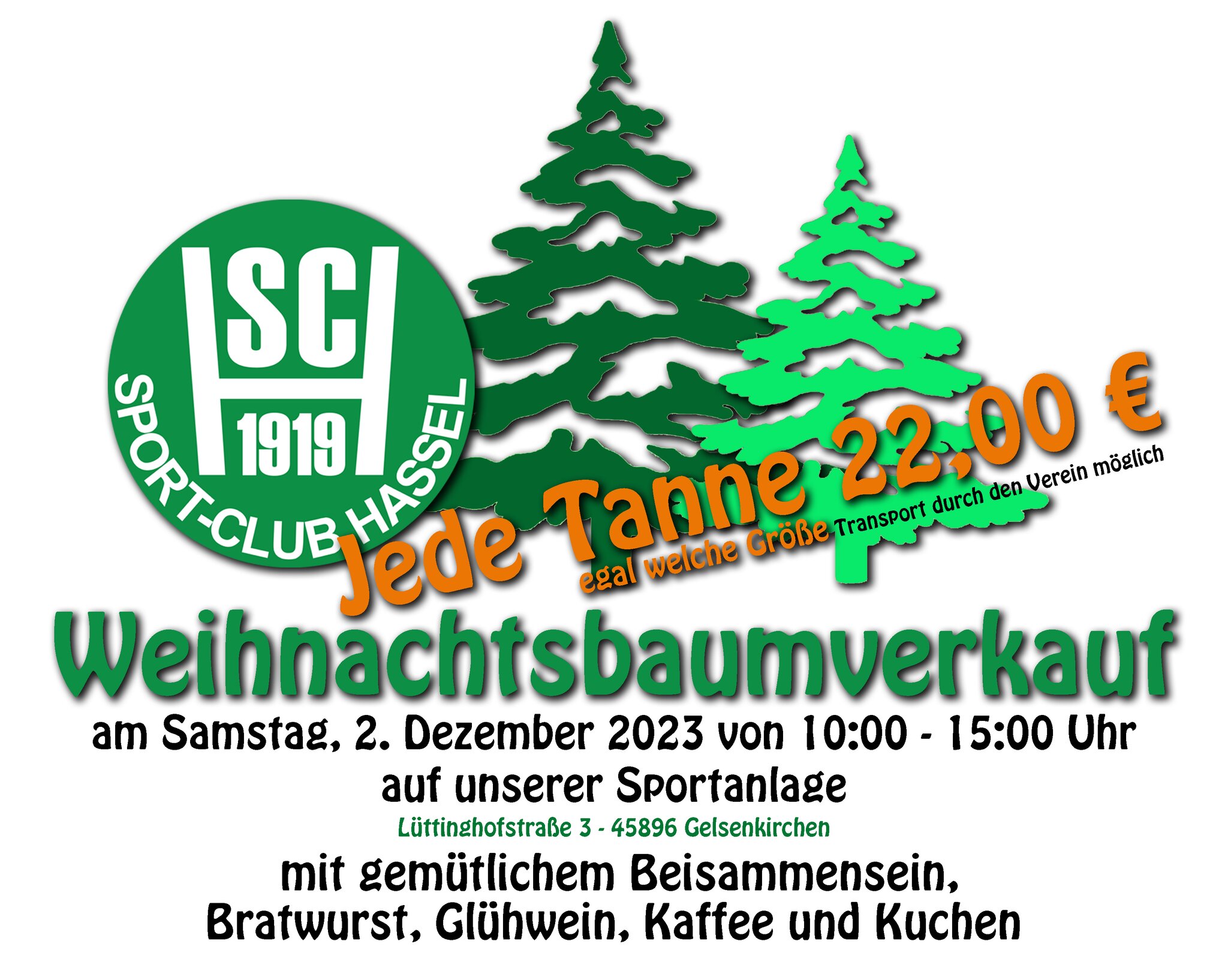 SCHassel Weihnachtsbaum Verkauf Gelsenkirchen