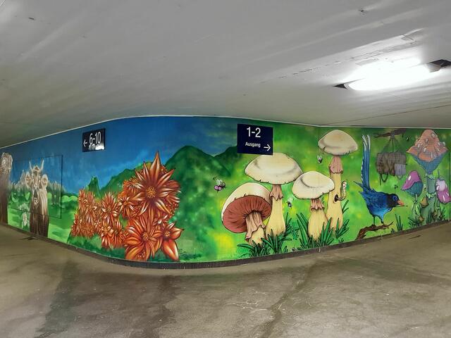 Bunt im Untergrund - Graffiti im Hbf Ludwigshafen