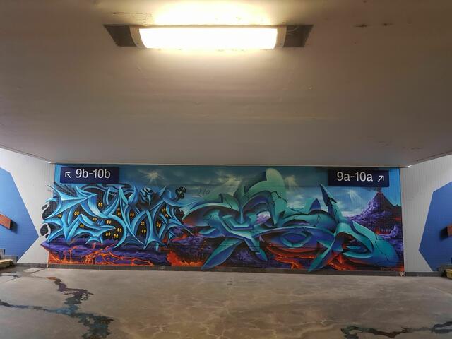 Bunt im Untergrund - Graffiti im Hbf Ludwigshafen