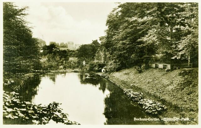 Hiltroper Park - Schwanenteich - Blick von der Brücke aus | Foto: unknown - Sammlung Kivelitz