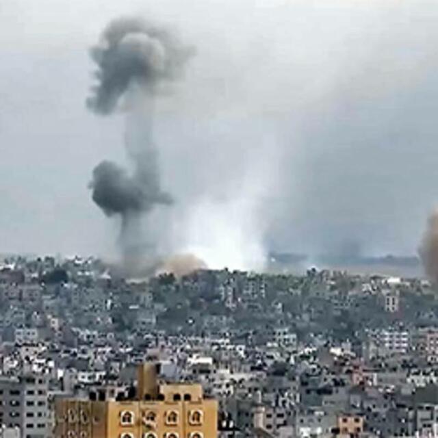 Israelische Bombardierung der seit Jahrzehnten auch aus Sicht der UNO völkerrechtswidrig von Israel besetzten palästinensischen Gebiete. | Foto: Tasnim News Agency CC By 4.0