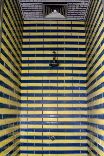 Die Dusche wurde schon lange nicht mehr benutzt. 