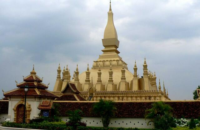 Der goldene Tempel von Vientiane 