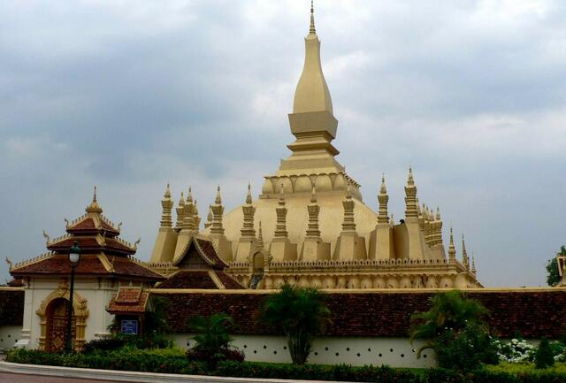 Der goldene Tempel vun Vientiane 
