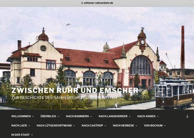 Zwischen Ruhr und Emscher
Zur Geschichte des Nahverkehrs rund um Witten | Foto: Webseite von Ludwig Schönefeld