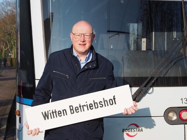 Ludwig Schönefeld im Betriebshof Witten | Foto: Ludwig Schönefeld