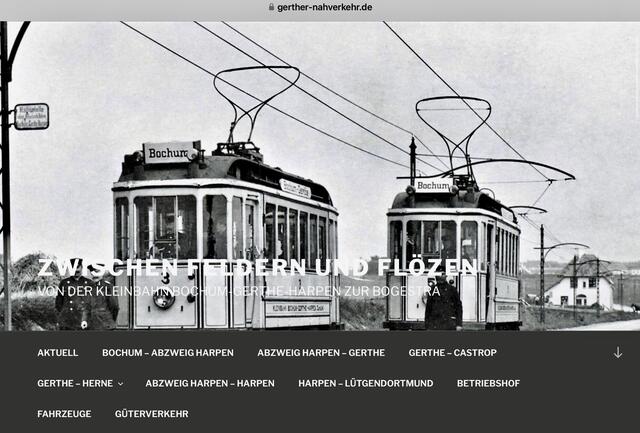 Zwischen Feldern und Flözen
Von der Kleinbahn Bochum-Gerthe-Harpen zur BOGESTRA | Foto: Webseite von Ludwig Schönefeld