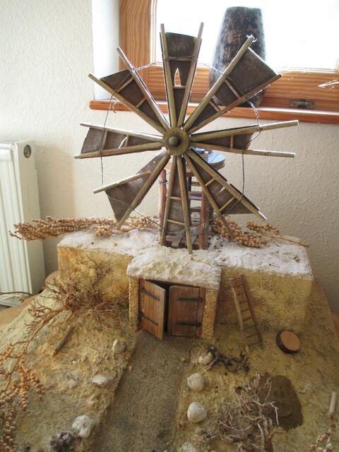 Modell einer persischen Kornwindmühle in Abarsch/Neyschabur.
