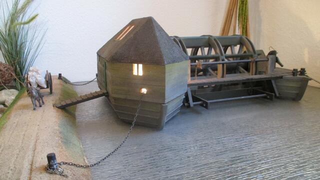 Modell der Mindener Schiffmühle 