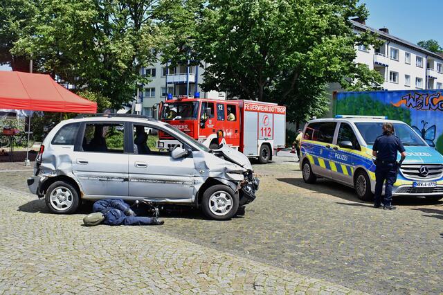 Geplante Feuerwehrübung auf dem Boyer Markt | Foto: Stefanie Vollenberg