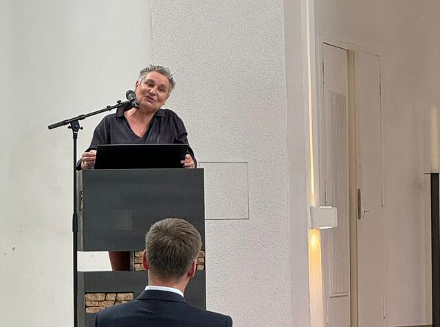 Assessorin Monika Kindsgrab, stellv. Superintendentin des Kirchenkreises Essen, hielt ein Grußwort. | Foto: Kirchenkreis Essen/privat
