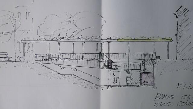 Rampe zum Busbahnhof 