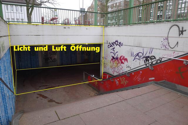 Lichtöffnung für Rampenlösung 