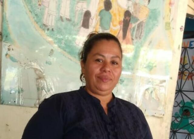 Cristina in der Kita Nueva Esperanza