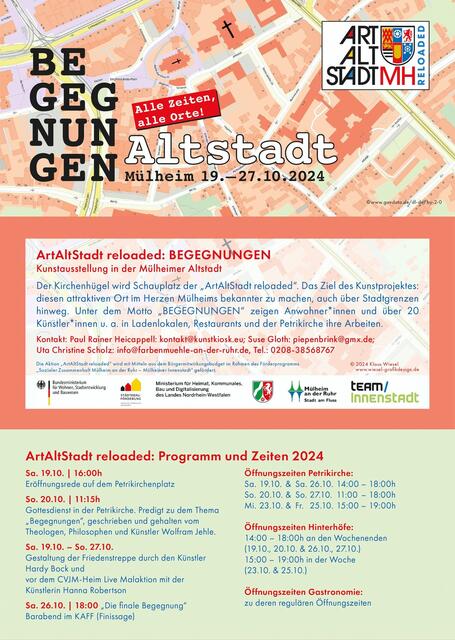 Programm und Leitfaden zum Event "ArtAltstadtMH-reloaded" | Foto: Flyer: Designer Klaus Wiesel