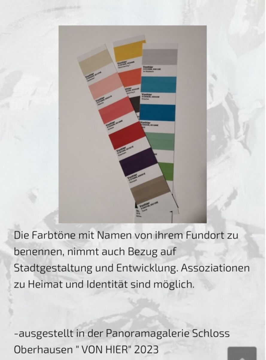 Exact dokumentiert mit "professionellen" Farbkarten, die den Farbton und den Ort - wo sie vorherrschen - ausweisen | Foto: Sabine Reimann